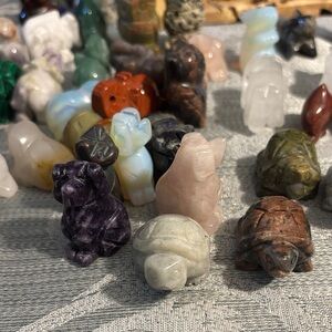 Carved stone critters
